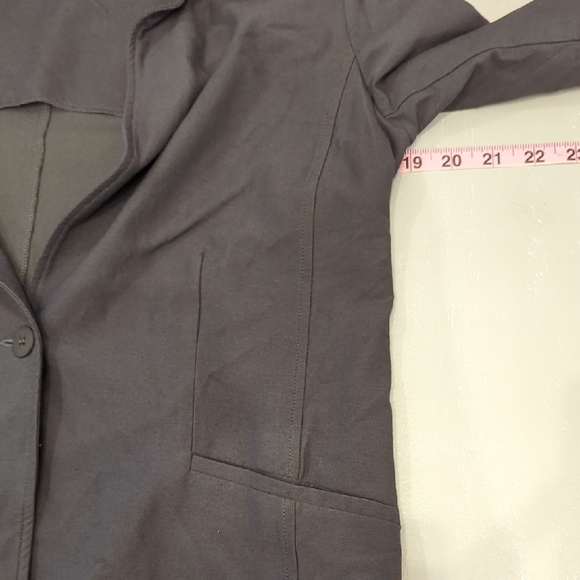 Eileen Fisher Gray Tailored Blazer Knit size Small - Picture 6 of 7